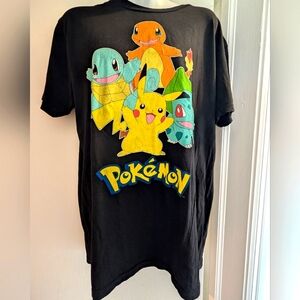 Black Pokémon Graphic T-Shirt. Size L. Preloved.